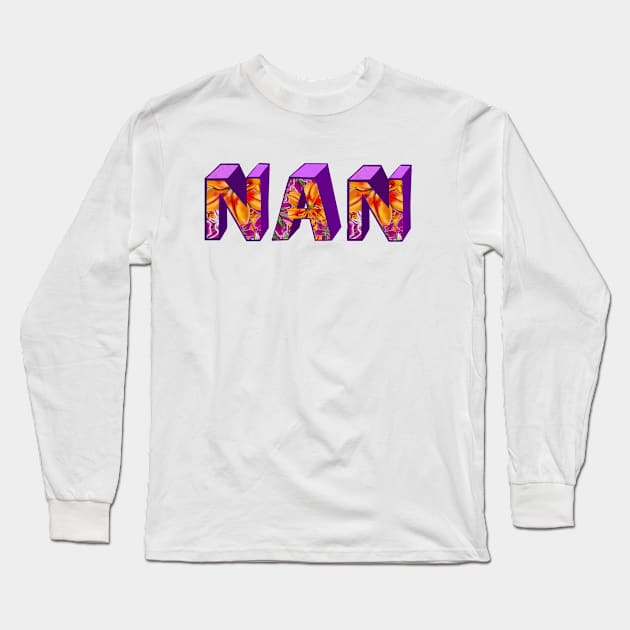 Top 10 best personalised gifts  Nan personalised,personalized custom name with flowers Nan Long Sleeve T-Shirt by Artonmytee